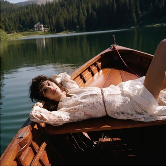 Long button up crochet top - Picture 3 of 4